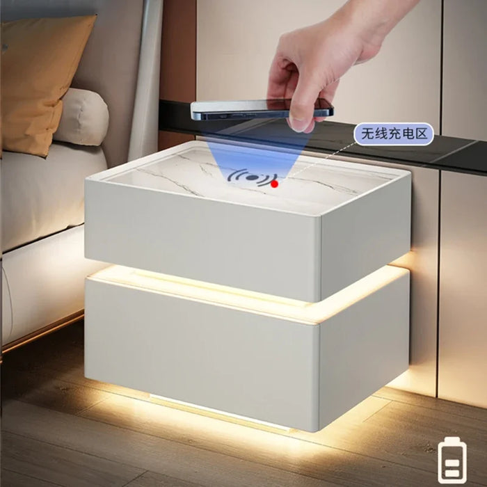Storage Comfortable Bedside Tables Multifunctional Smart Luxury Bedroom Bedside Table Auxiliary Created Comodino Home Furnitures