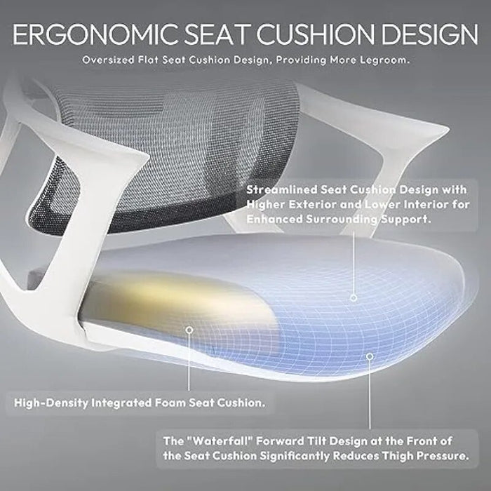 Office Chair-Ergonomic Computer Desk Chair, High Back Mesh Home Office Chair, Big and Tall Office Chair with Lumbar Support