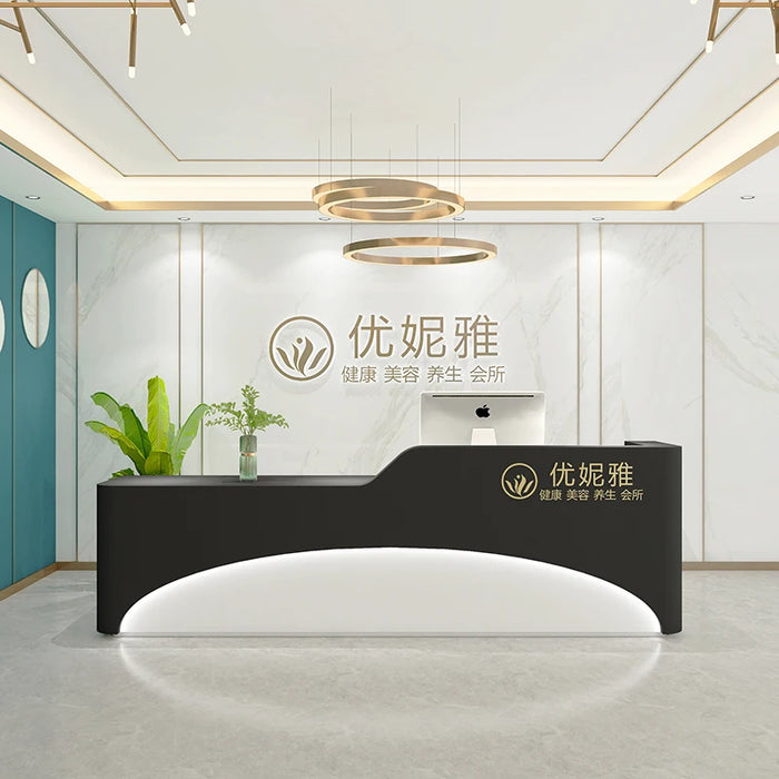 Beauty Salon Reception Desks European Computer Checkout Shop Futuristic Reception Desks Modern Bureau Meuble Salon Furniture