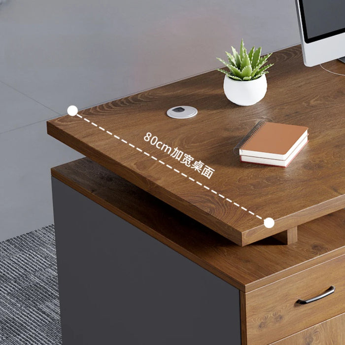 Modern Wooden Office Desk Executive Workstation Aesthetic Luxury Standing Office Desk Computer Boss Escritorios Furniture SR50OD