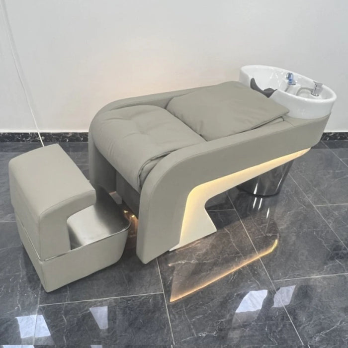 Hair Salon Hairdressing Shampoo Chairs Recliner Bed Head Spa Barber Shop Shampoo Chairs Shower Cadeira Salon Furniture QF50SC