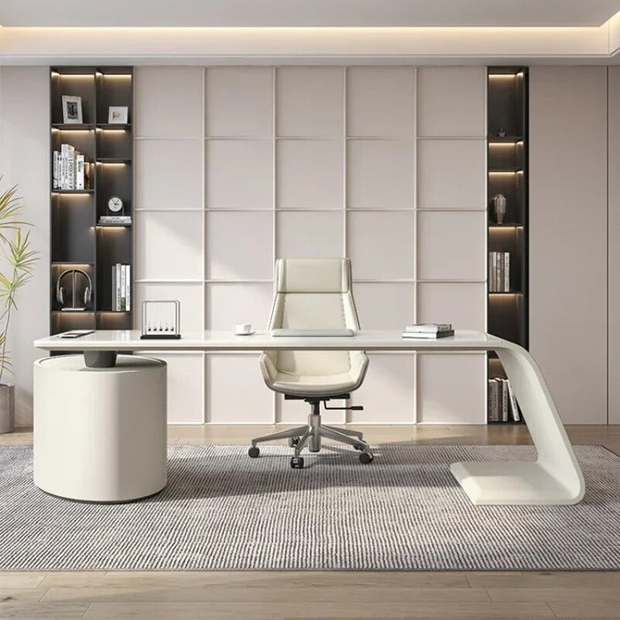 Italian Minimalism Office Desks Slate Light Luxury Modern Household Office Desks Computer Bureau Meuble Working Equipment QF50OD