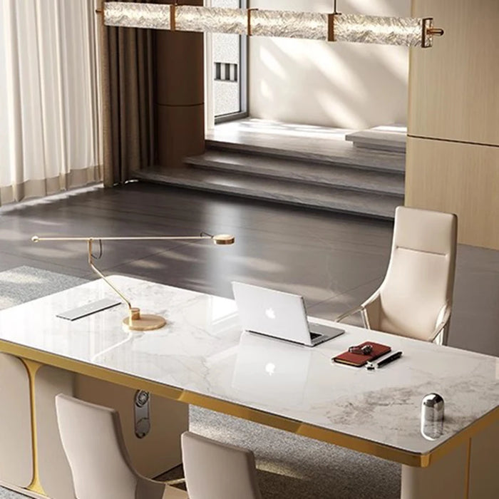 Executive Gaming Office Desk White Reception Wooden Computer Meeting Lap Desktops Office Desk Writing Stolik Room Accessories