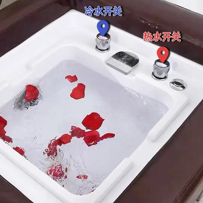 Shampoo Massage Bed Beauty Salon Thai Style Scalp Therapy Bed Water Circulation Fumigation Lit Pliant Salon Furniture GY50MB