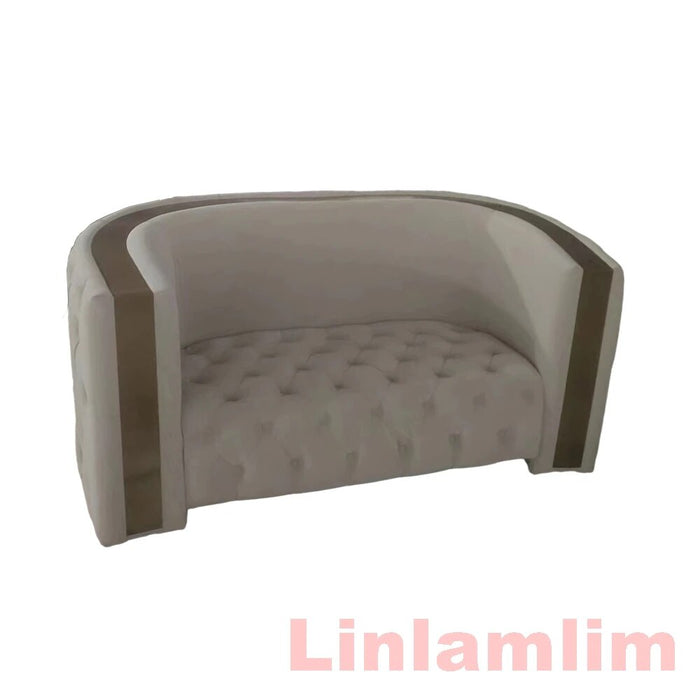 Linlamlim Italian Genuine Leather Sectional Couch Chesterfield Living Room Sofa Sets with Leather Buttons, Stainless Steel Trims