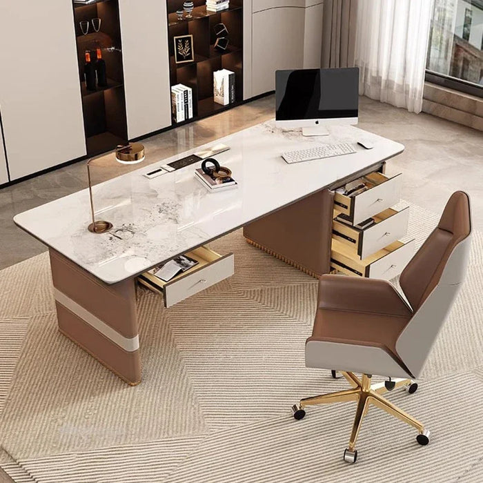 Luxury Study Office Desk Wooden Reception Standing Corner Writing Office Desk Modern Escritorios De Oficina Office Furniture