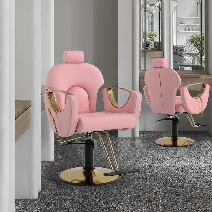 Salon Chair for Hair Stylist Barber Chair Hair Chair Styling Chair, Extra Thick Seat and Durable Steel Construction, Shampoo Sal