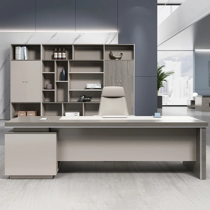 Modern Minimalist L Shape Computer Offices Desk Table Single Manager Officer Desks Extension Furniture Melamine Table