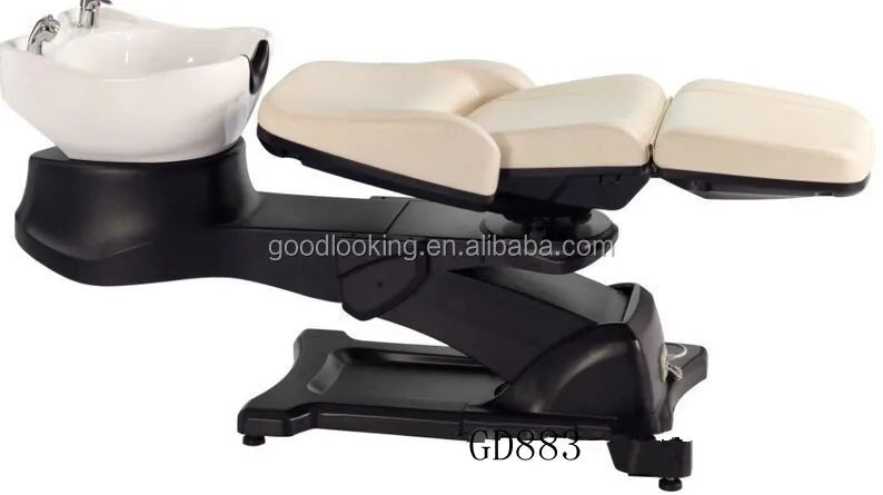 Electric lay down hair washing salon adjustable shampoo bed or shampoo chair