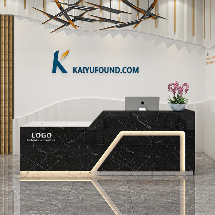 Cashier Modern Reception Desk White Bar Supermarket Checkout Reception Desk Table Comptoir De Caisse Boutique Shop Furniture