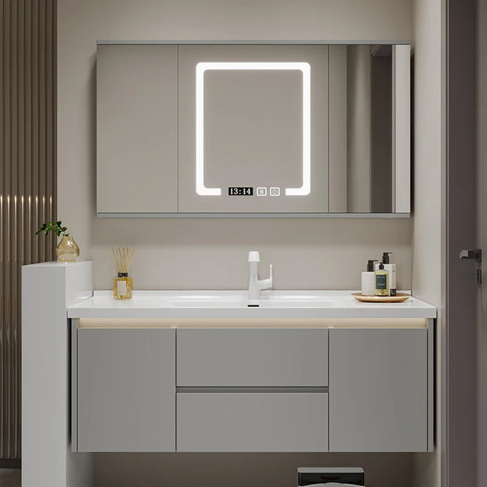 Vanity Bathroom Cabinet Mirror Modern Sink Drawer Shelves Bathroom Cabinet Storage Metal Badkamer Kast Home Furniture YQ50BC