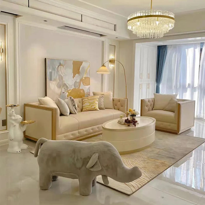 Customized Italian light luxury sofa modern minimalist living room straight row small apartment ultra-deep sitting wide three-se