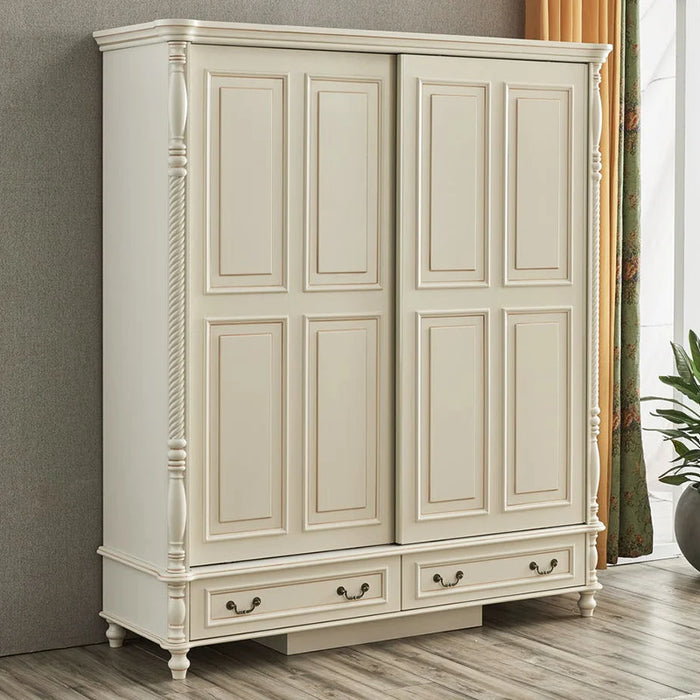 American sliding door wardrobe sliding door wardrobe 1.6 meters 1.8 meters sliding door wardrobe solid wood furniture sliding do