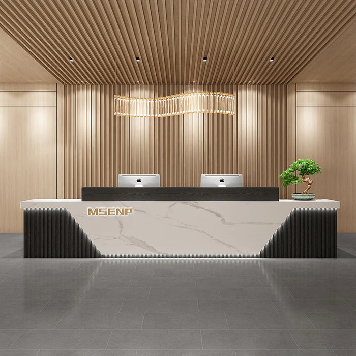 Rostrum Reception Desk Salon Modern Lectern Front Service Desk Office Front Mobile salone di bellezza arredo Luxury Furniture
