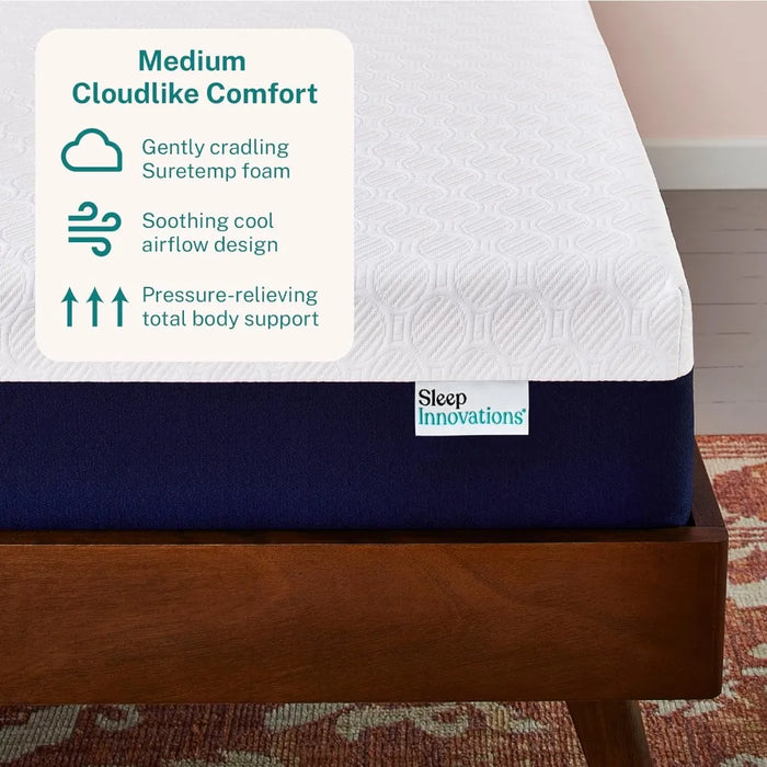 Shiloh 12 Inch Memory Foam Mattress, Queen Size, Bed in a Box, Cradling Medium Support