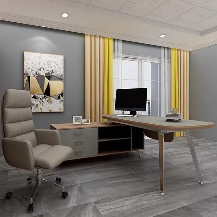 Monitor L Shaped Office Desk Standing Executive Luxury Floor Computer Desks European Mid Century Mesa De Computador Furniture