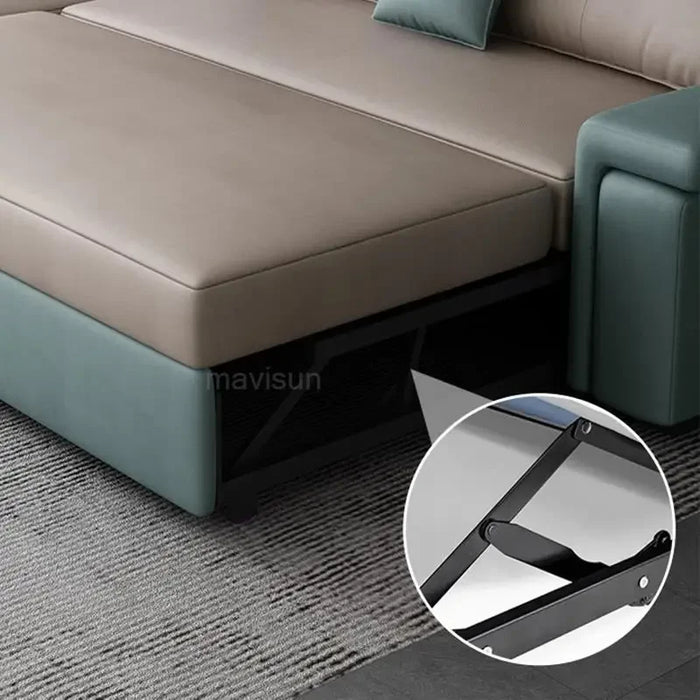 Modern Multifunctional Technology Cloth Sofa Bed Living Room Small Apartment Storage Folding Sofa Chaise Smart Home Furniture