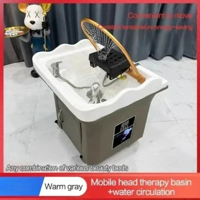 Portable Move Shampo Chair Station Comfort Water Circulation Head Spa Hair Wash Bed Shampouineuse Salon Furniture MQ50SC