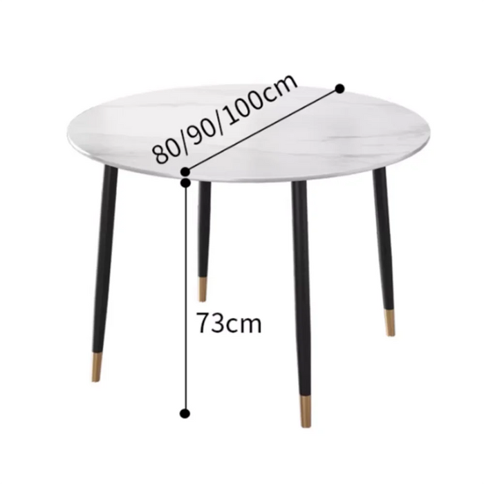 Set 4 Chairs Space Saving Dining Table Round Restaurant Hotel Dining Table Lobby Newclassic Mesas De Comedor Kitchen Furniture