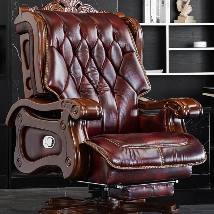 Luxury Office Chairs Commerce Solid Wood Massage Swivel Office Chairs Household Chaises Furniture