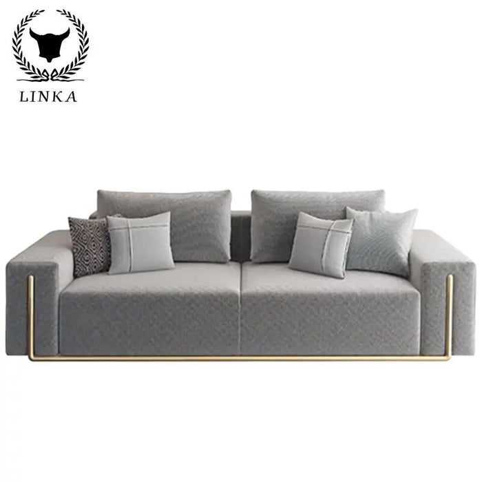 Light Luxury Post-modern Simple Small Apartment Sofa Living Room Combination Furniture Set Fabric Nordic Leather Single