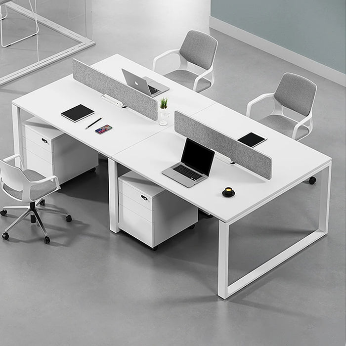 White Computer Desk Tables Wooden Fashion Metal Frame Legs Ideas Studio Office Desk Conference Mesa De Escritorio Furniture