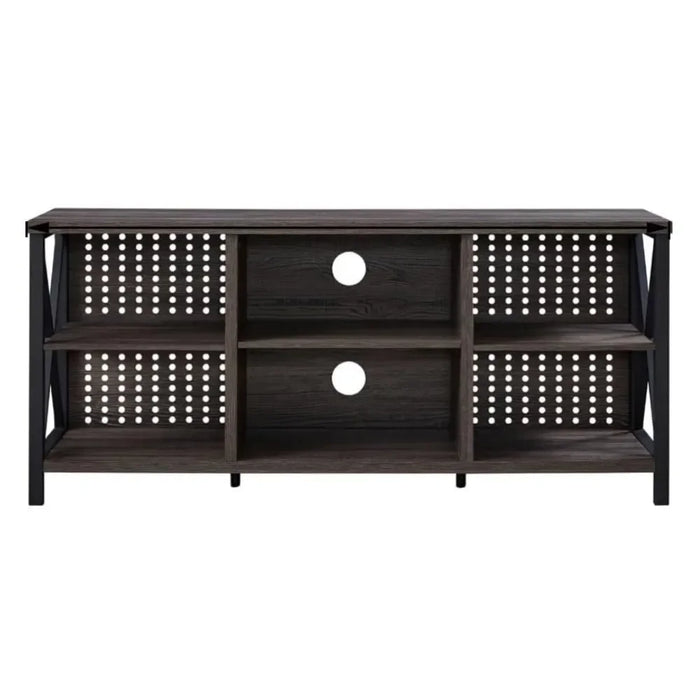 Tv Stand Living Room Furniture Industrial TV Stand for 75 Inch TV Free Shipping Large Rustic Wood and Metal Entertainment Center