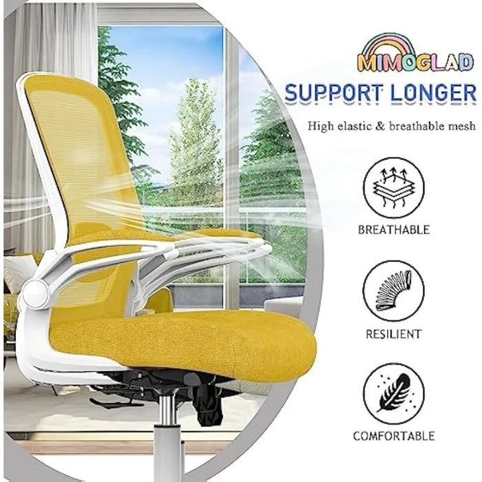 Mimoglad Home Office Chair, High Back Desk Chair, Ergonomic Mesh Computer Chair with Adjustable Lumbar Support