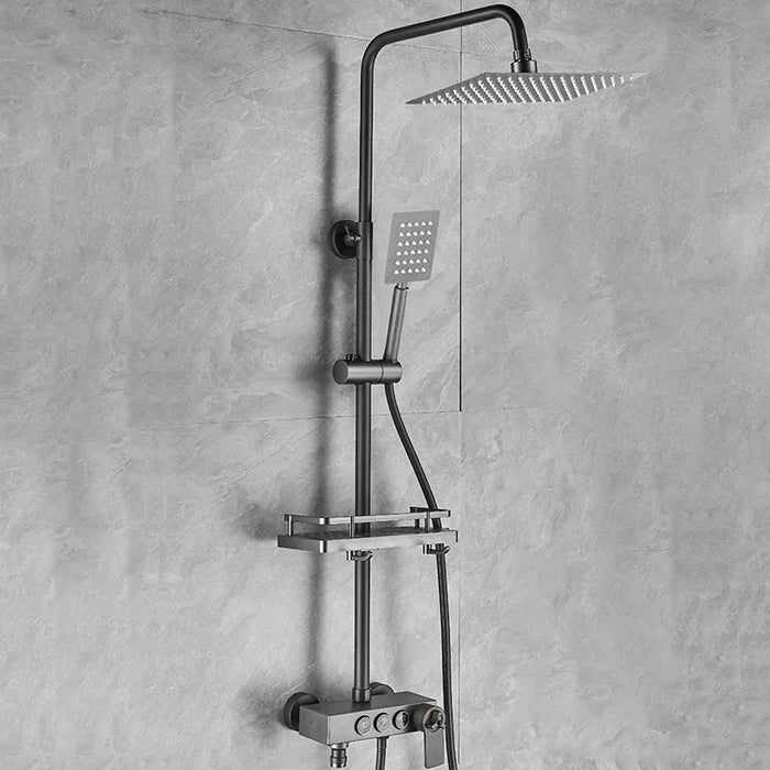 Stainless Steel Bathroom Household Constant Temperature Shower  Set Gun Gray Pressurized   Head Bath