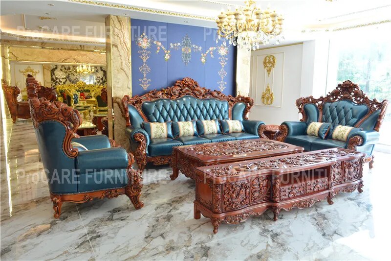 European luxury sofa set furniture living room royal fish living room sofas