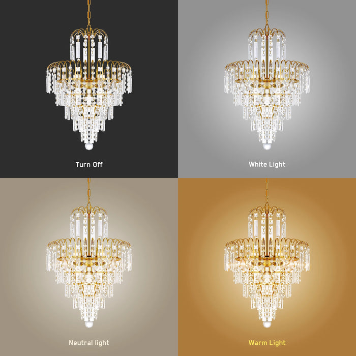 TRY-YEAN Modern Crystal Glass Chandelier Lighting Decora 220V Chandeliers Hanging Lights Fixture Wedding Decoration Pendant Lamp