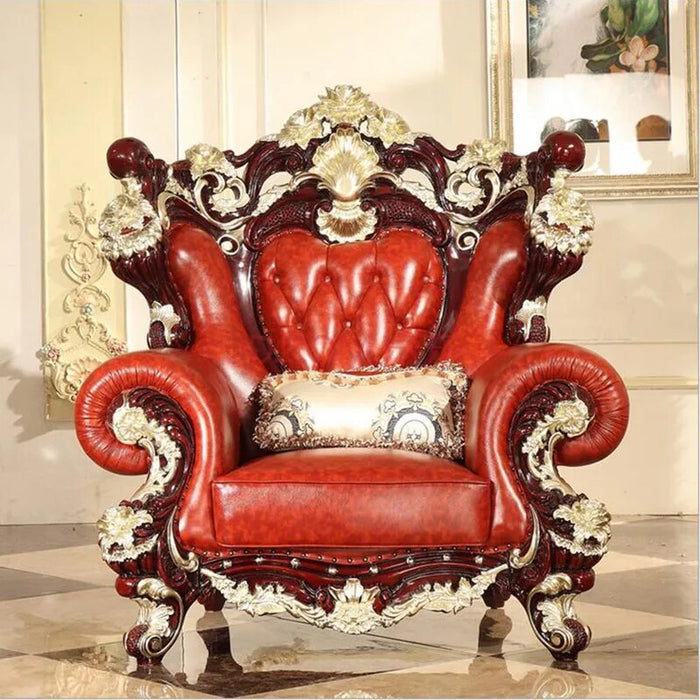 high quality  European  antique living room sofa furniture genuine leather set FS506