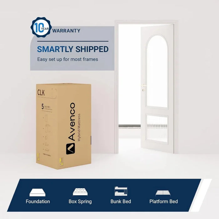 Gel Memory Foam, Individual Pocket Coils for Pressure Relief and Motion Isolation, Medium Firm Queen Mattresses