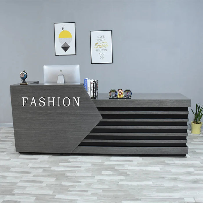 Checkout Reception Desk Computer Shop Counter Lectern Service Desk Office Coffee Beauty Scrivania Bianca Legno Wood Furniture