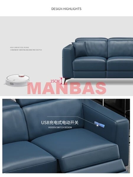 Functional Genuine Leather Sofa Cama Electric Reclining Sofa Set Sectional Couch Theater Seats Convertible Big Sleeper Sofas