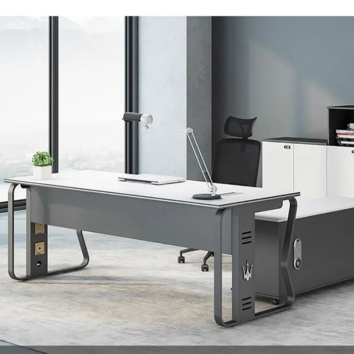 Study L Shaped Computer Desks White Corner Nail Executive Reception Desks Vanity Storage Escritorio Con Cajones Furniture Desk
