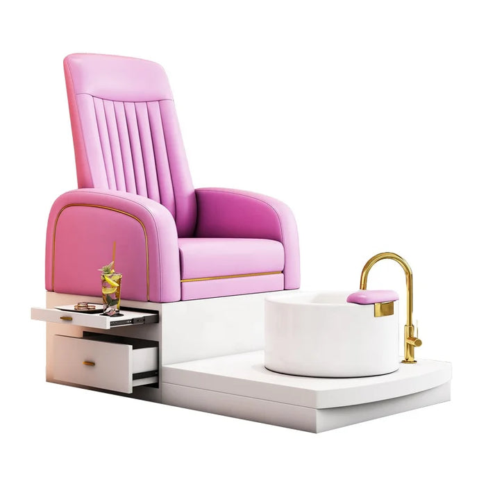Nail Salon Furniture Modern white electric recliner Massage Manicure Foot Spa luxury pedicure chair