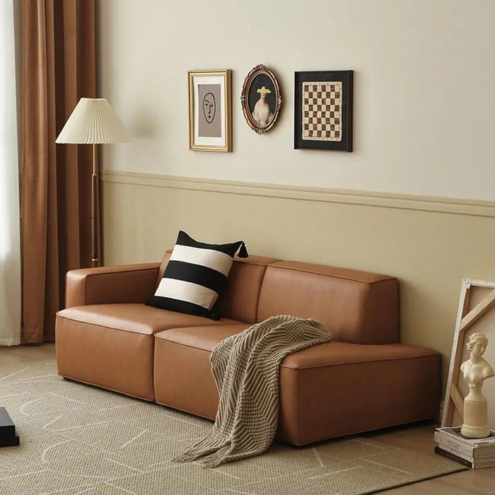 Comfortable Brown Leather Sofa Designer Longue Modern Cover Modern Living Room Sofa Unusual Relax Canape Salon Bedroom Furniture