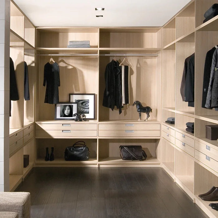 Bedroom custom L shape walk-in wardrobe cabinet closet