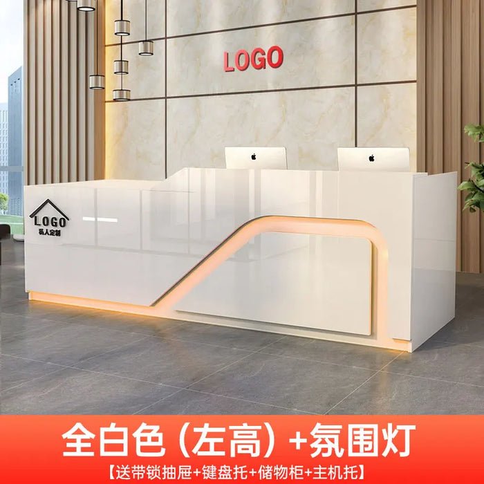 Consable Modern Reception Desk Computer European Information Cashier Table Lectern Mostrador Tienda Garden Furniture Sets