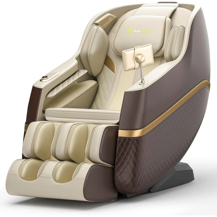 Real Relax Massage Chair, SL Track Full Body Zero Gravity Massage Chair Recliner with 18 Modes Yoga Stretch Blurtooth Heating AP