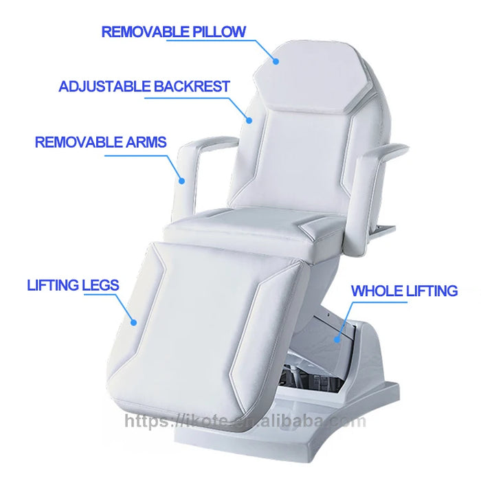 Modern Beauty Salon Electric Massage Spa Bed Facial Lash Bed Massage Table with folding up
