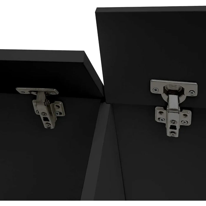 Modern Floating TV Stand, Wall Mounted, with LED Light, 20 Colors, Entertainment Center, with Storage Space, Media Console