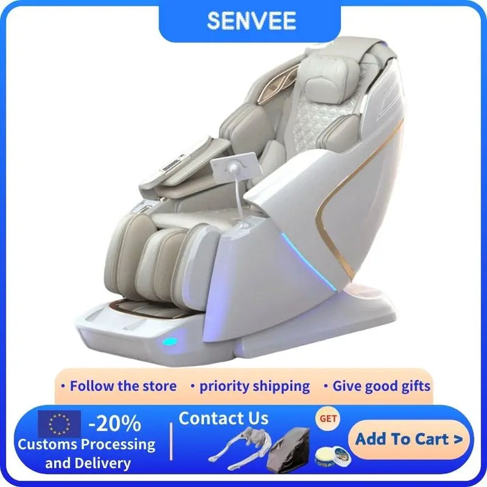 5D Massage Chair 2024 Luxury AI Voice Bluetooth Music Shiatsu Full Body 4D Zero Gravity Air Pressure Best Quality Chair Massage