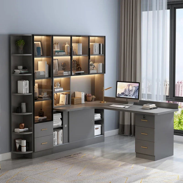 Cheap Luxury Stand Office Desk School Storage Corner Filing Laptop Console Office Desk Drafting Scrivania Legno Furniture HDH