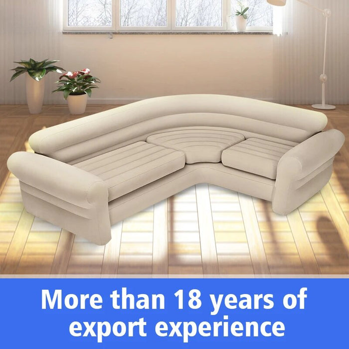 INTEX 68575 Sofa Set Furniture Luxurious Inflatable Furniture Living Room Inflatable Chair Sturdy Corner Lounge Inflatable Sofa