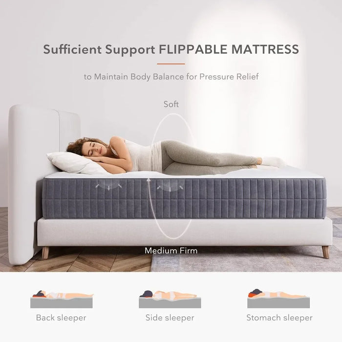 Sweetnight Queen Mattress-Queen Size Mattress, 10 Inch Gel Memory Foam Mattress for Back Pain Relief /Motion Isolation