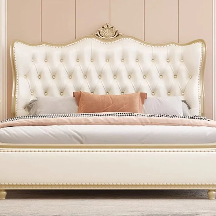 Wood Unique Modern Bed Under Storage Queen Upholstered King Bed White Luxury Princess Camas De Matrimonio Dormitorio Furniture