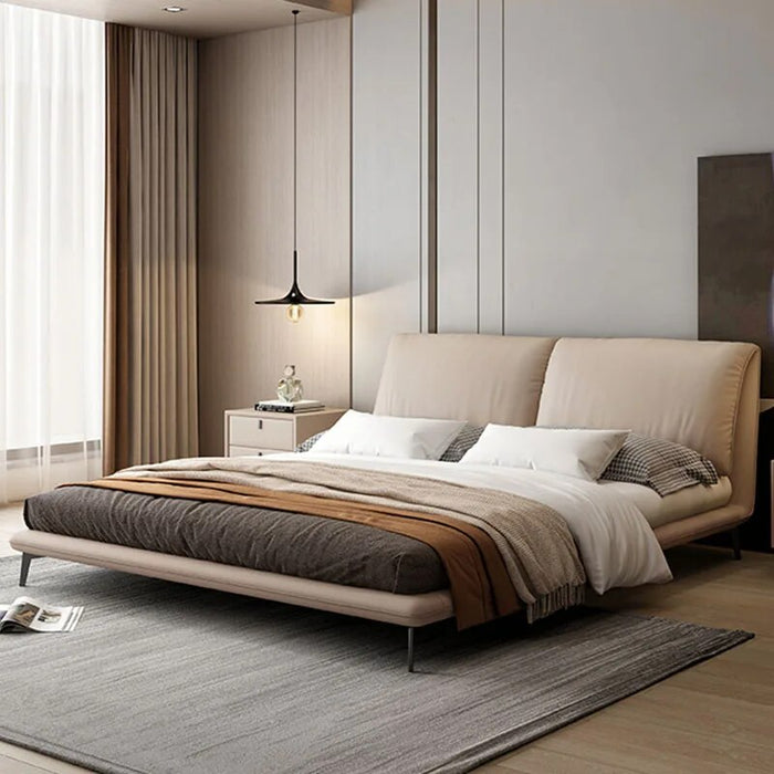 Modern French Bed Frame Frame Structure With Storage Twin Full Size Bed Wooden Multifunctional Nightstands Desk Yatak Furniture