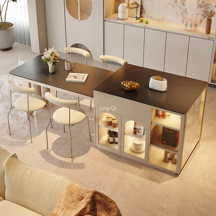 Modern Nordic Dining Table Free Shipping Small Apartmen White Storage Lslands Transparent Rack Mesas De Jantar Kitchen Furniture